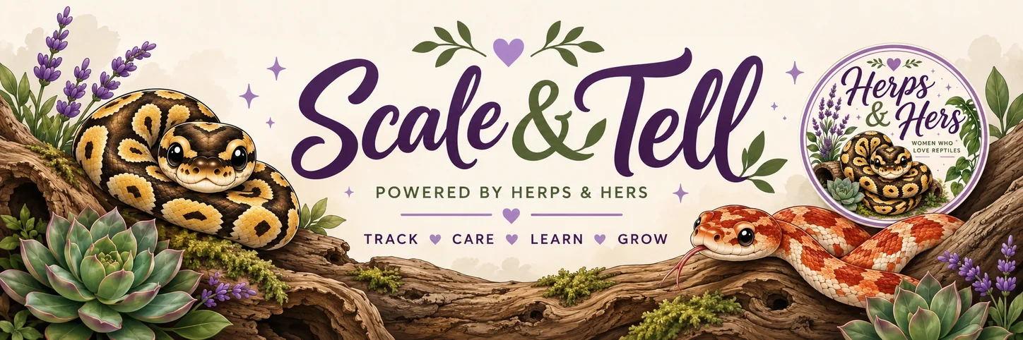Approved Scale and Tell artwork, powered by Herps and Hers